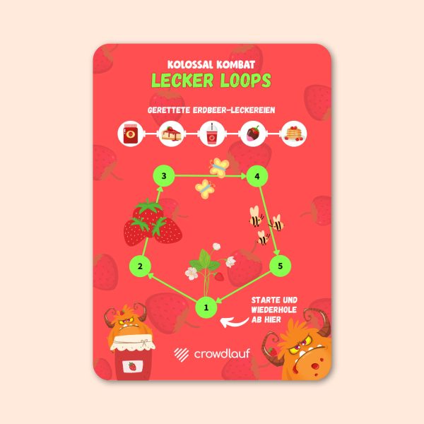 Lecker Loops Spielfeld - Kolossal Kombat Challenge - Crowdlauf